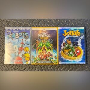 Robots, Jimmy Neutron, and Jonah Veggie Tales DVD Collection